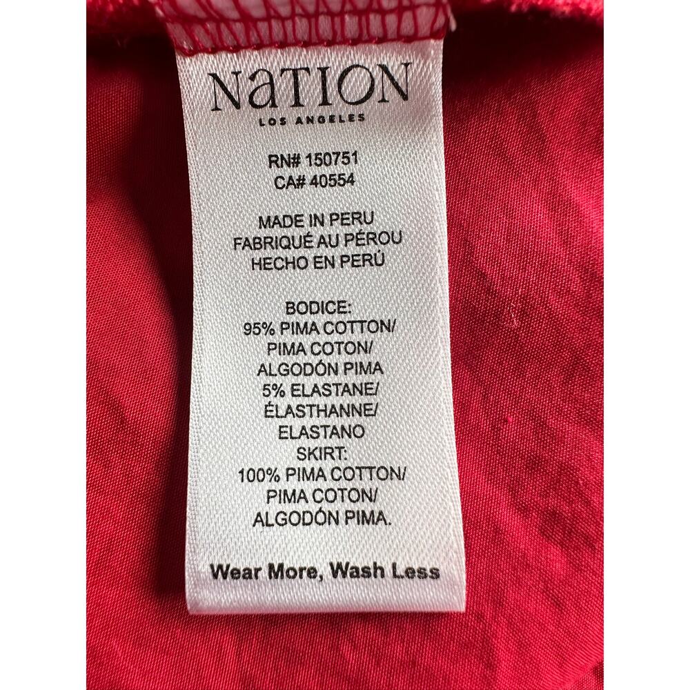 NWT Nation LTD Sz M Fiona Drop Waist Midi Dress in Heartbeat Red $248 MSRP - Picture 8 of 10